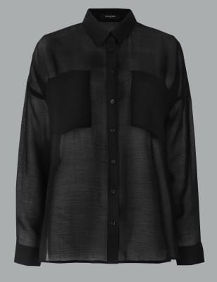 sheer oversized shirt