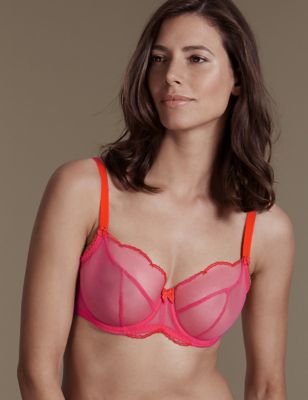 Sheer Scallop Embroidered Non-Padded Balcony Bra DD-G, Limited Collection