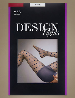 Sheer Spotted Tights Image 2 of 3