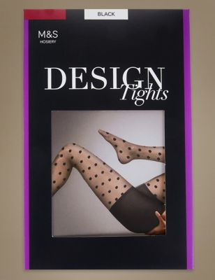 Sheer Spotted Tights Image 2 of 3