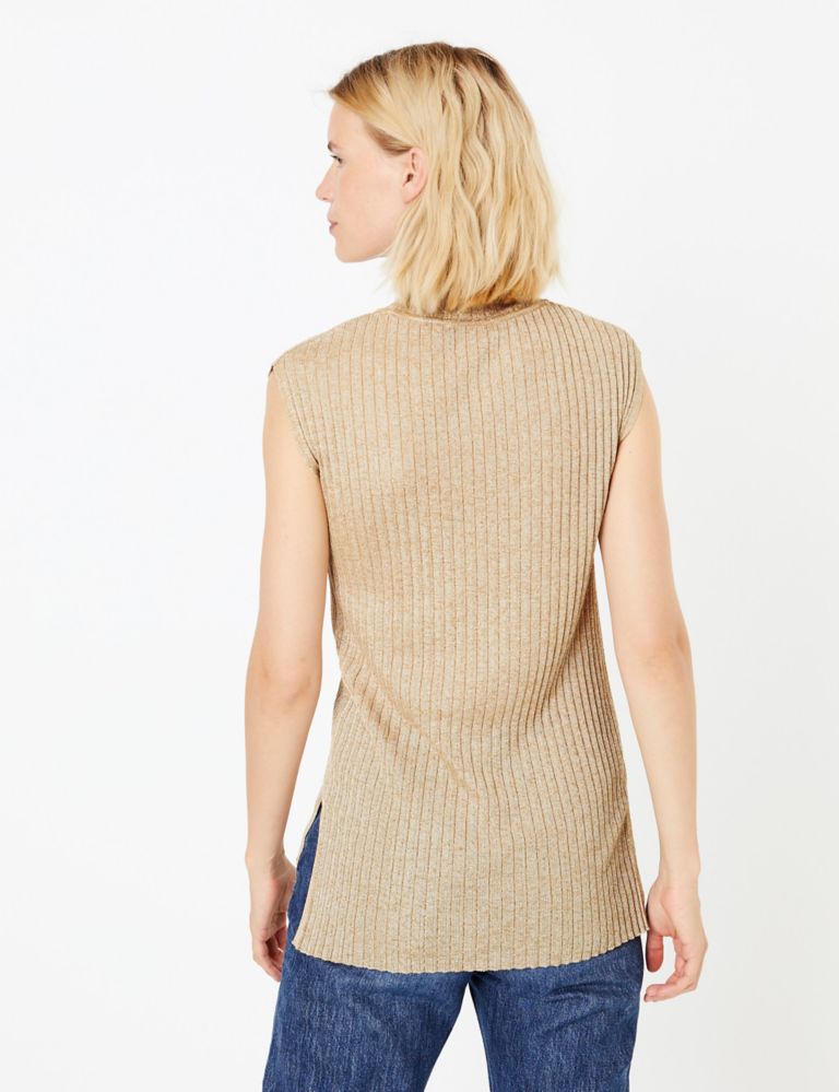 Sheer Turtle Neck Knitted Tunic Top 4 of 4