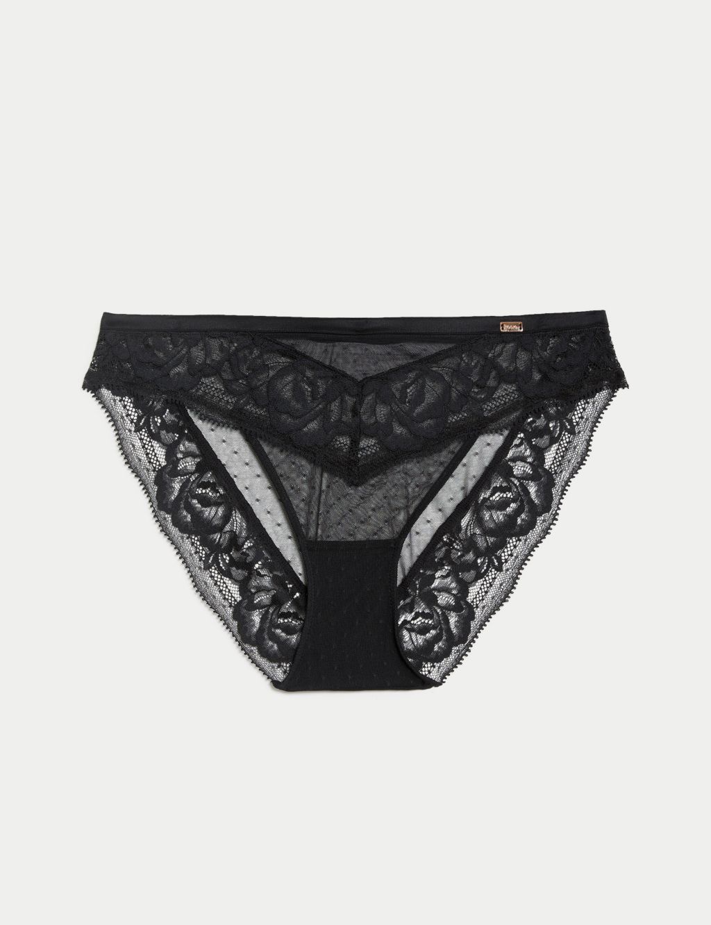 Sheer and Lace High Leg Knickers | Rosie | M&S