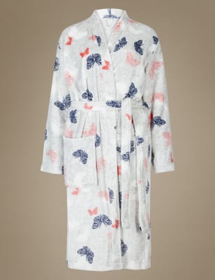 Shimmersoft Butterfly Print Dressing Gown M S Collection M S