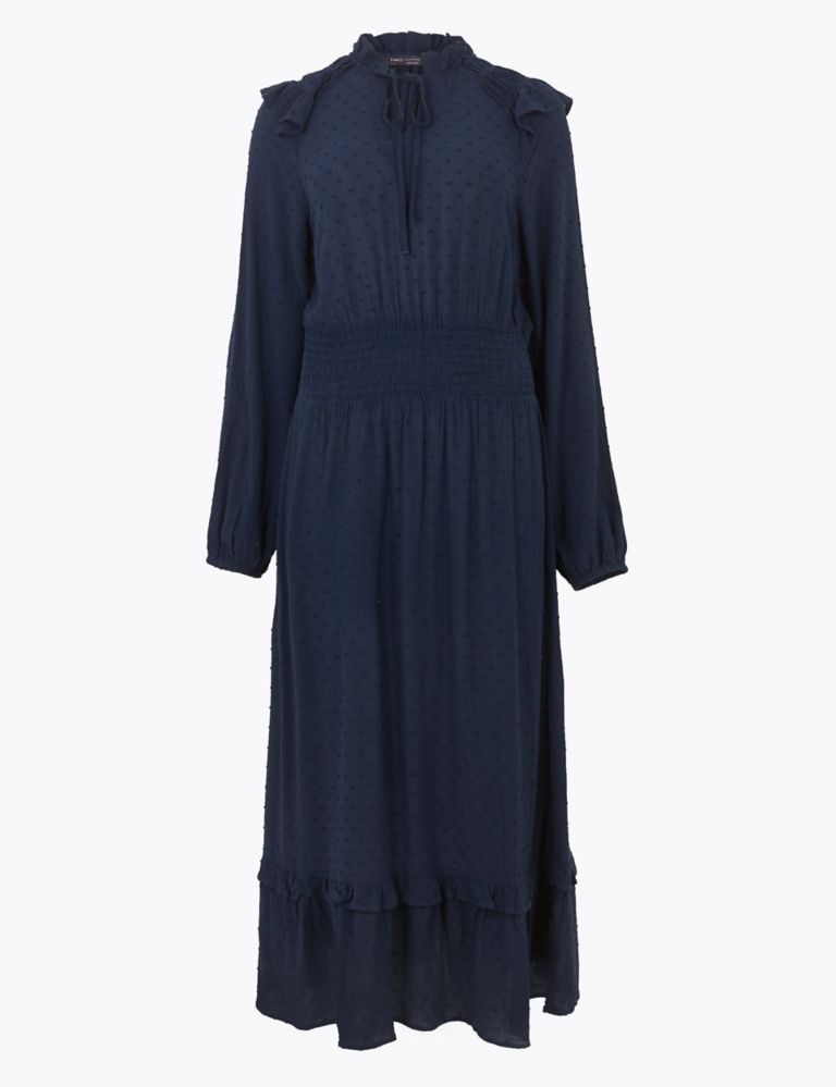Shirred Midi Waisted Dress | M&S Collection | M&S