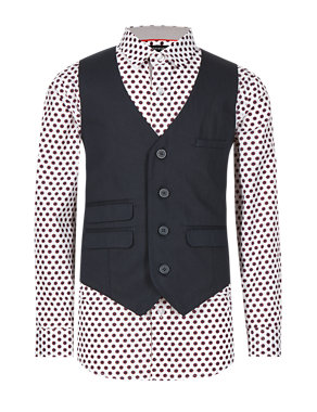 Shirt & Waistcoat Outfit (5-14 Years) Image 2 of 4