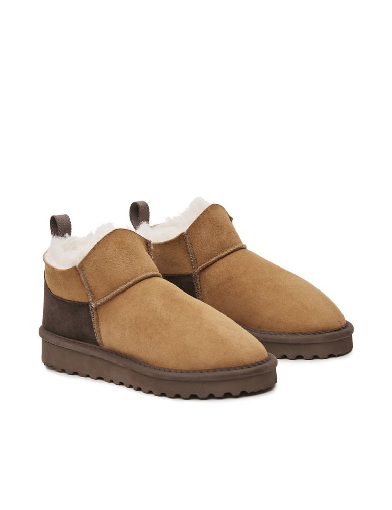 Short Sheepskin Lining Flat Ankle Boots 2 of 6