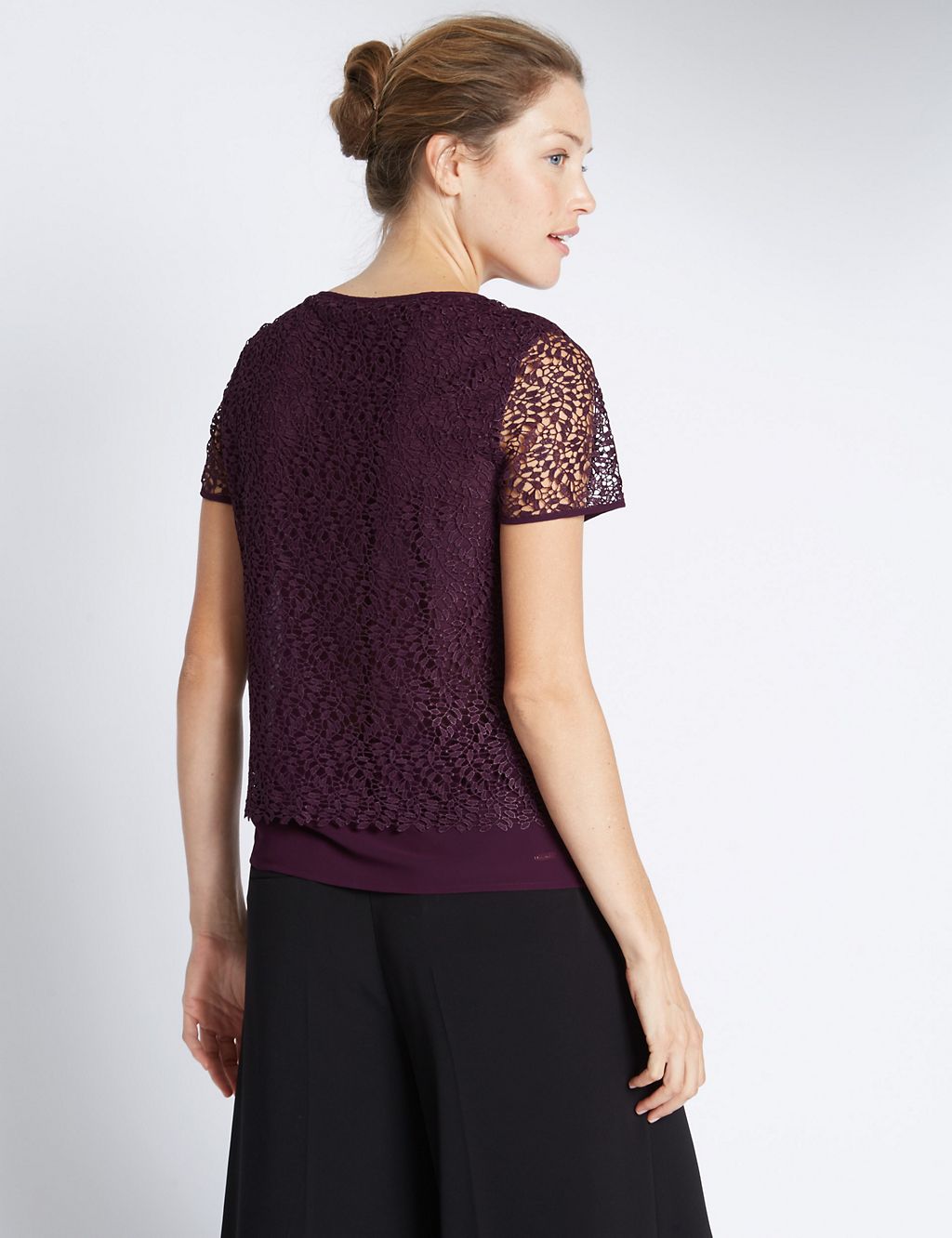 Short Sleeve Embroidered Shell Top 2 of 4