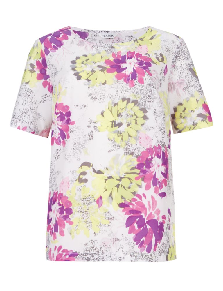 Short Sleeve Floral Blouse 3 of 4