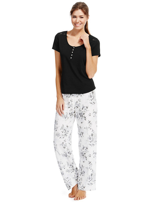 Short Sleeve Floral Pyjamas with Cool Comfort™ Technology Image 1 of 1