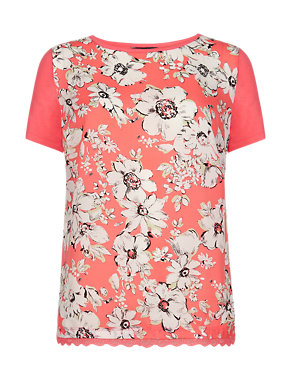 Short Sleeve Floral T-Shirt Image 2 of 4