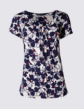 Short Sleeve Floral Top Image 2 of 4