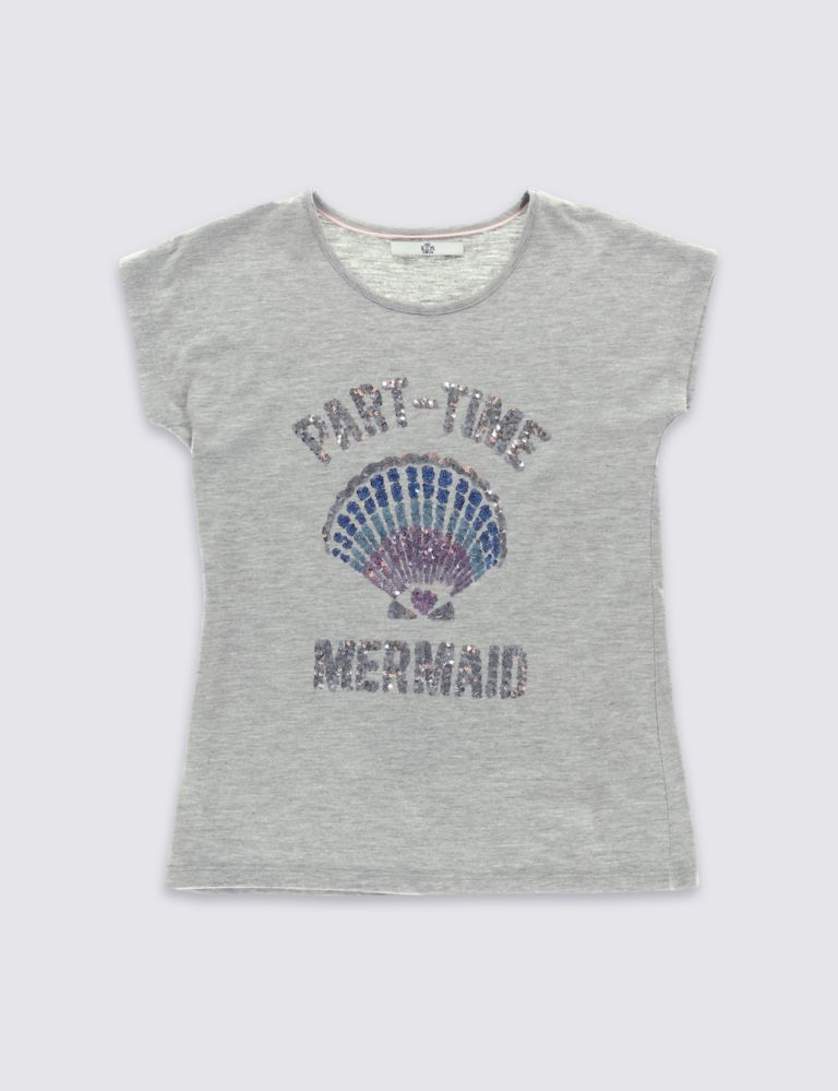 Short Sleeve Mermaid T-Shirt (5-14 Years) 2 of 3