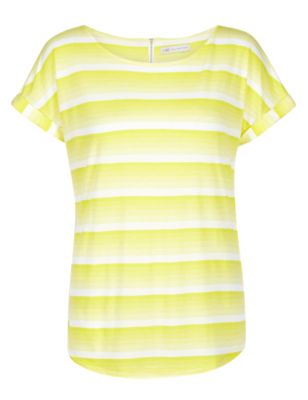 Short Sleeve Modern Striped Top Image 2 of 5