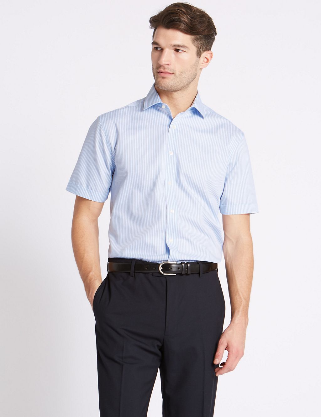 Short Sleeve Non-Iron Tailored Fit Shirt 3 of 5