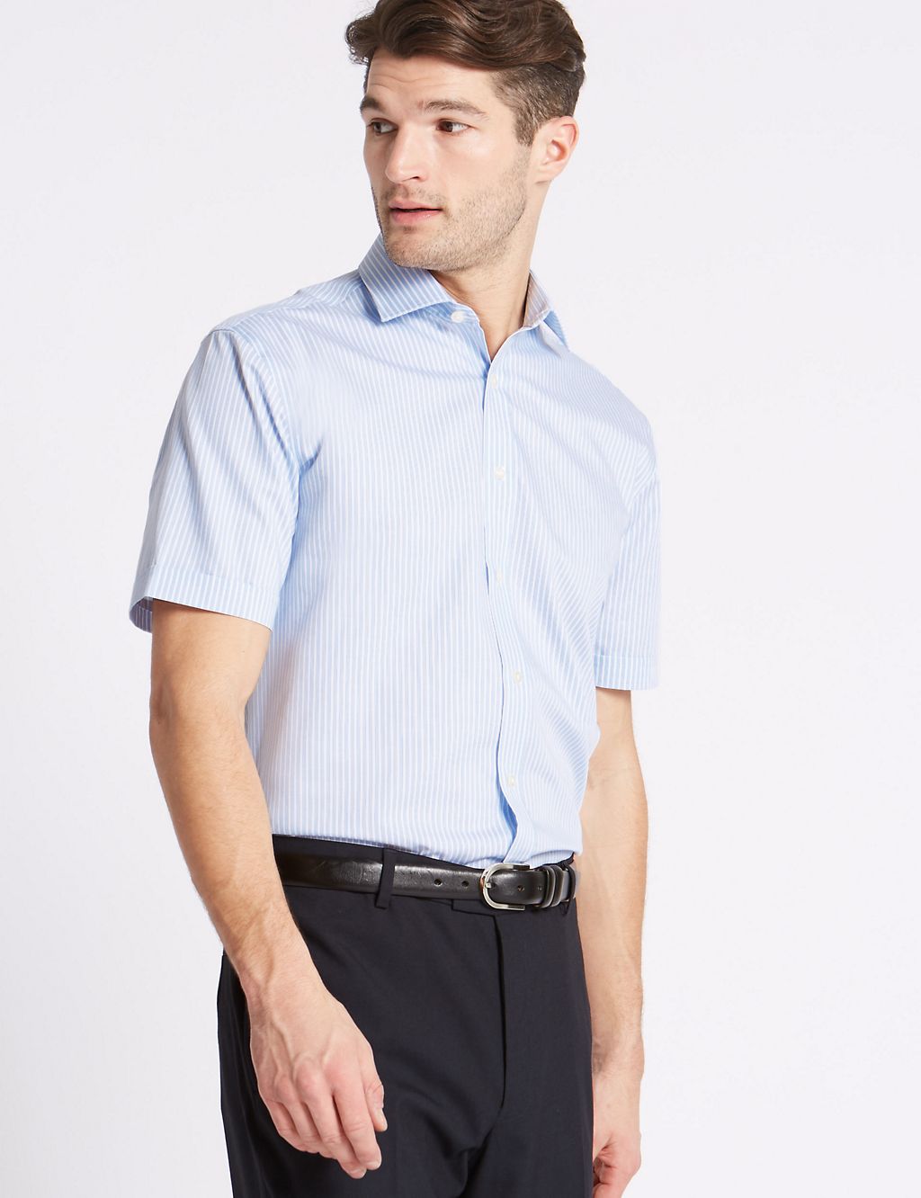 Short Sleeve Non-Iron Tailored Fit Shirt 2 of 5