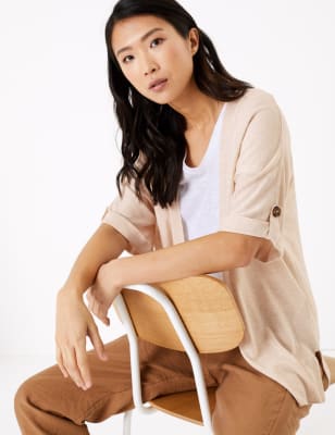 marks and spencer short sleeve cardigan