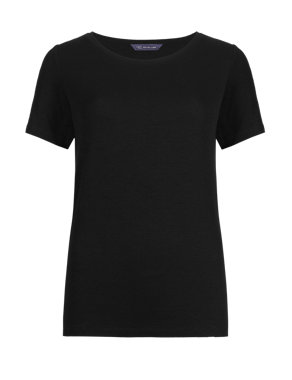 Short Sleeve Ribbed T-Shirt Image 2 of 4