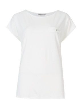 Short Sleeve Satin T-shirt Image 2 of 4