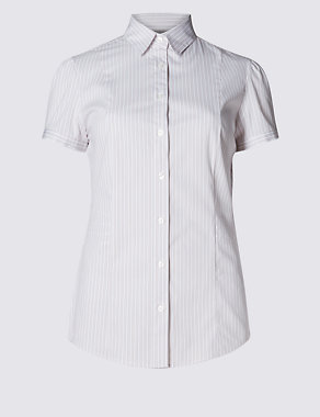 Short Sleeve Striped Shirt Image 2 of 3