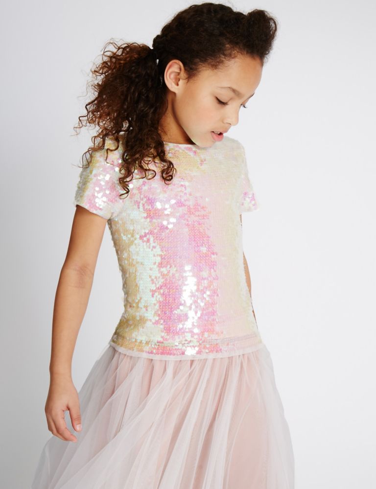Short Sleeve Top with StayNEW™ (4-14 Years) 1 of 5