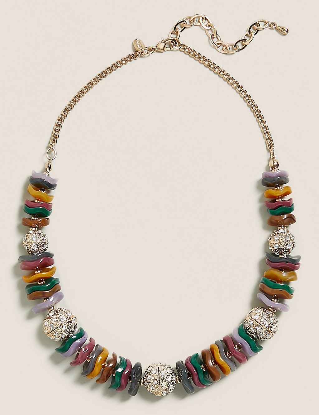 Short Stacked Beaded Statement Necklace 1 of 1