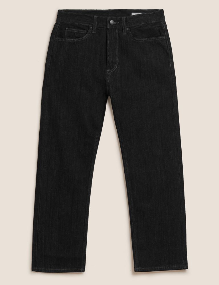 Shorter Length Pure Cotton Straight Fit Jeans 1 of 1