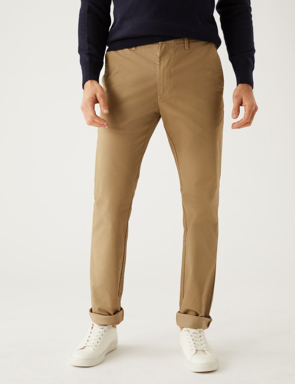 Shorter Length Slim Fit Stretch Chinos | M&S Collection | M&S
