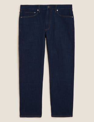 Shorter Length Straight Fit Stretch Jeans Image 1 of 1