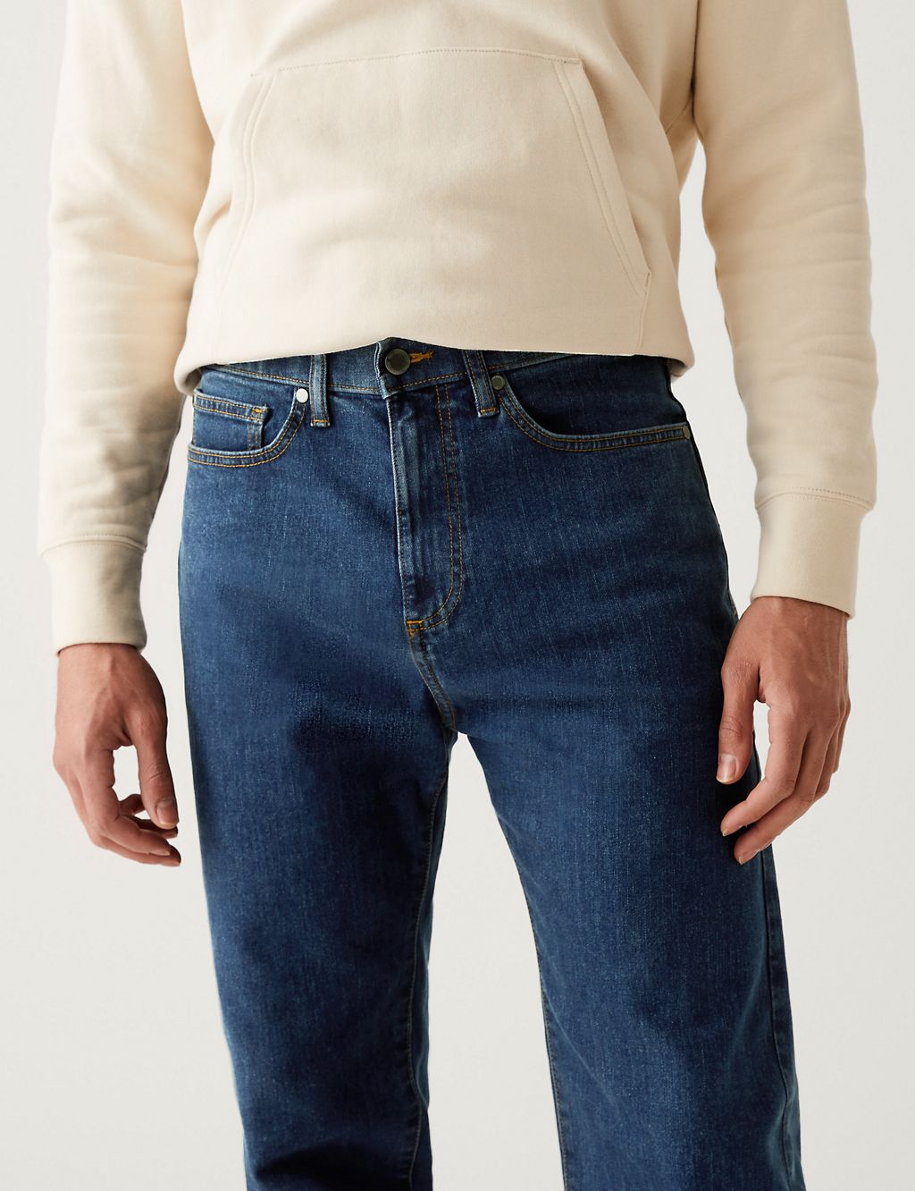 Shorter Length Straight Fit Stretch Jeans with Stormwear™ 2 of 5