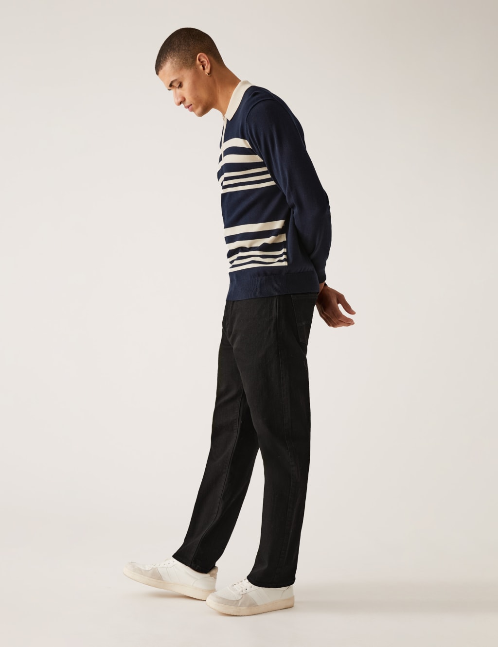 Shorter Length Straight Fit Stretch Jeans with Stormwear™ M&S