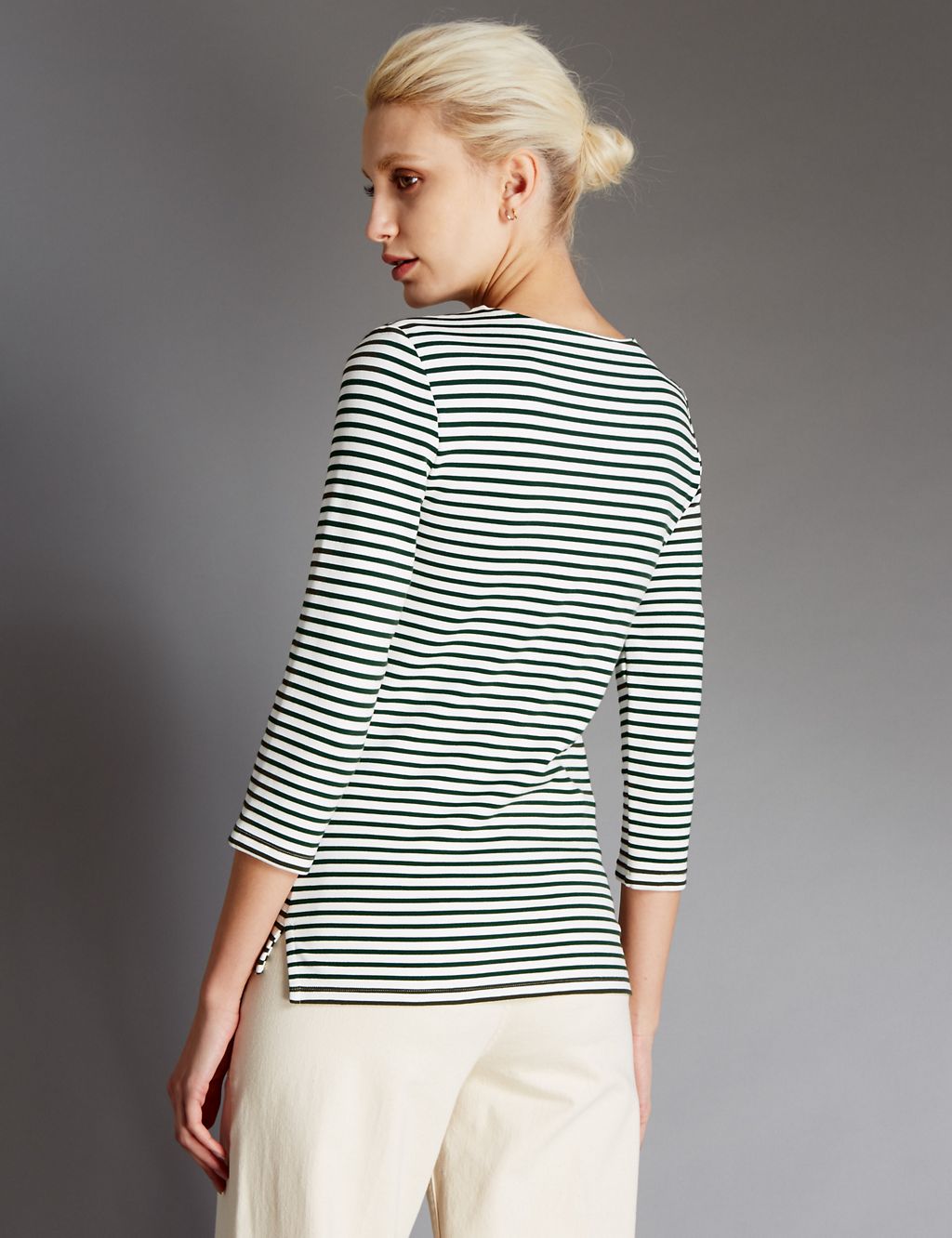 Shoulder Zipped Striped Top 2 of 3