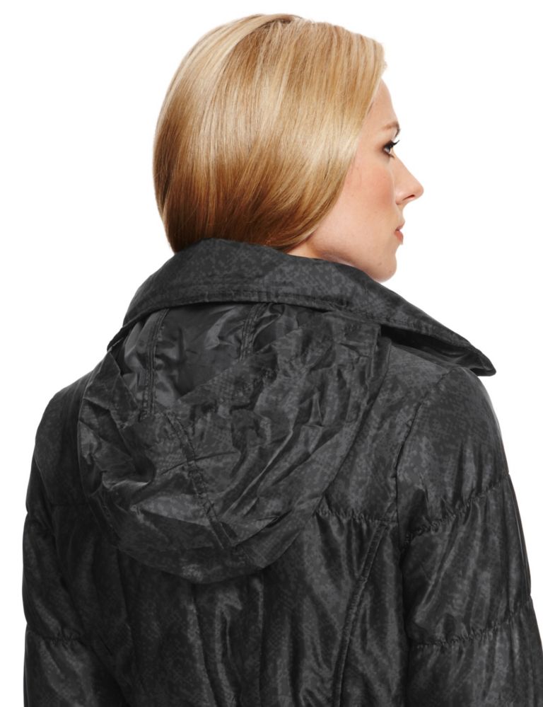 Shower Resistant Hooded Faux Snakeskin Belted Anorak with Stormwear™ 7 of 8