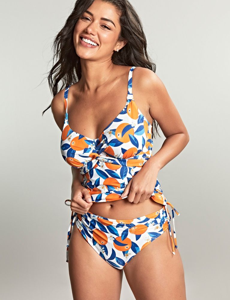 Sicily Printed Twist Front Tankini Top 1 of 5