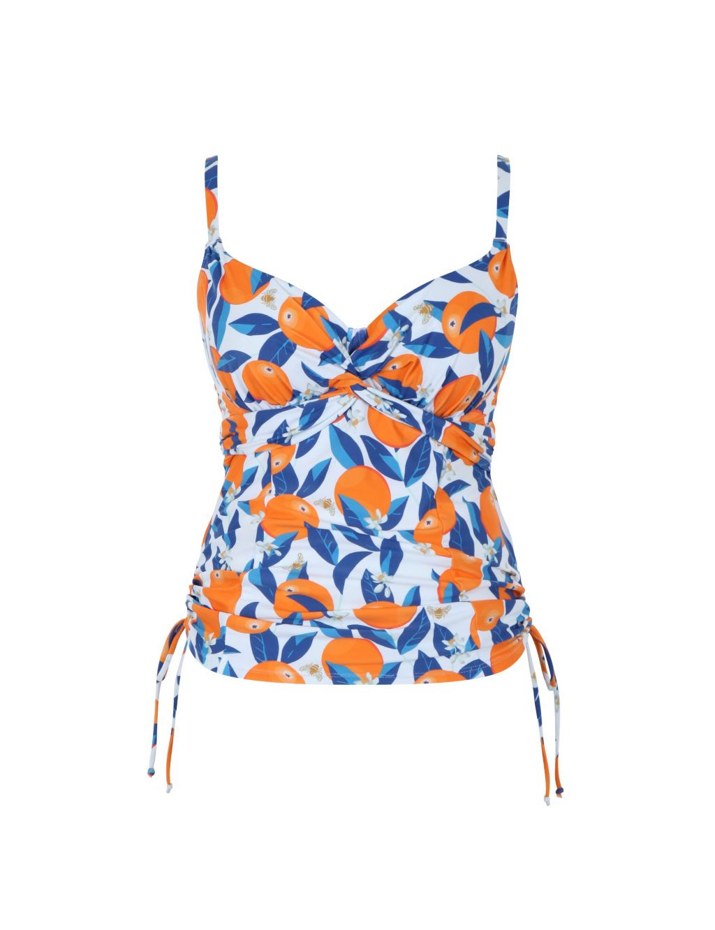 Sicily Printed Twist Front Tankini Top 1 of 5