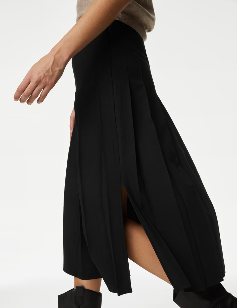 Pleated midi skirt hot sale m&s
