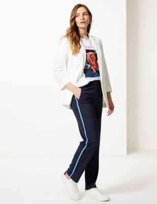 trousers with line down side