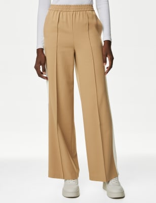 M&S Collection Side Stripe Wide Leg Trousers - ShopStyle