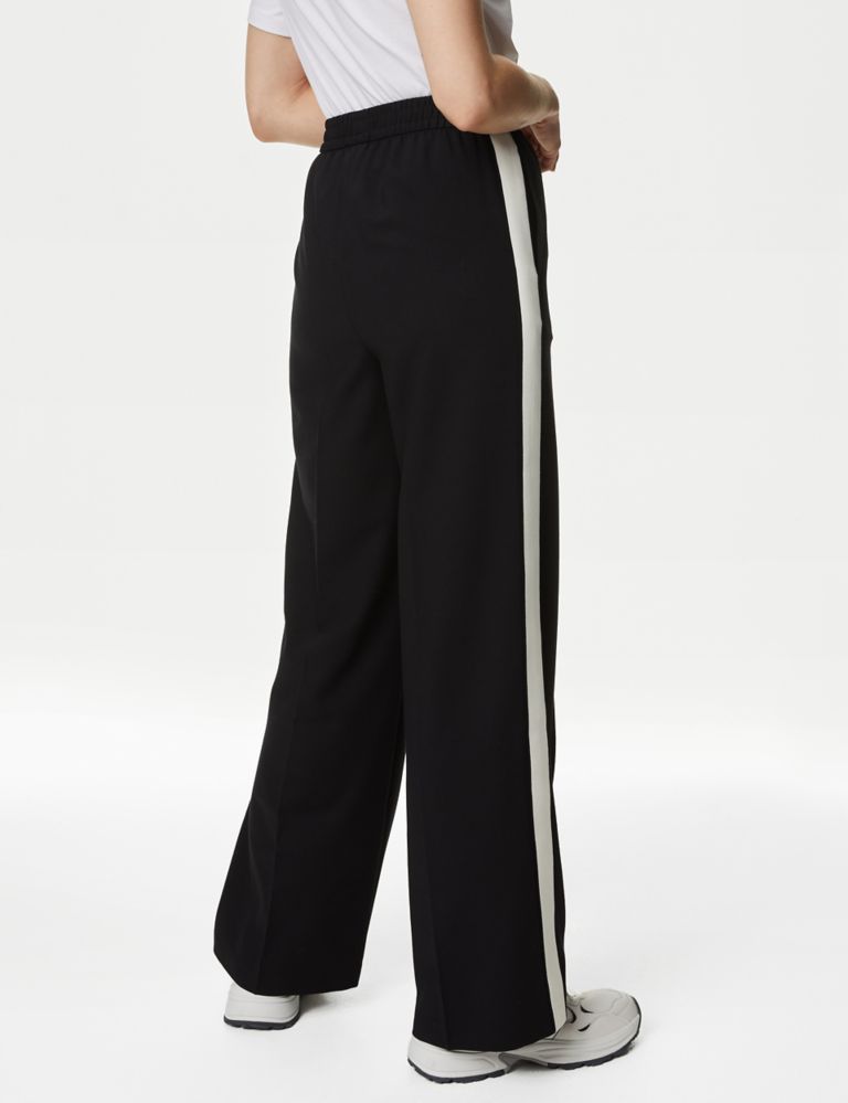 Women's Sports Pants, High-Waist Trousers, Side Striped Party