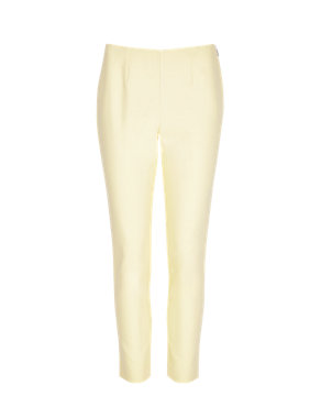 Side Zip Cropped Tapered Leg Trousers Image 2 of 4