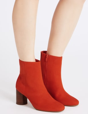 M&s red ankle boots sale