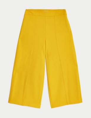 Side Zip Wide Leg Cropped Trousers Image 2 of 7