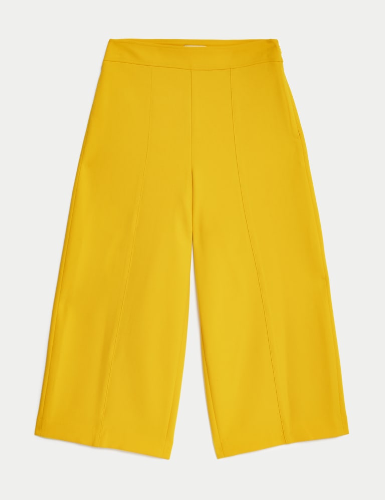 Side Zip Wide Leg Cropped Trousers 2 of 7