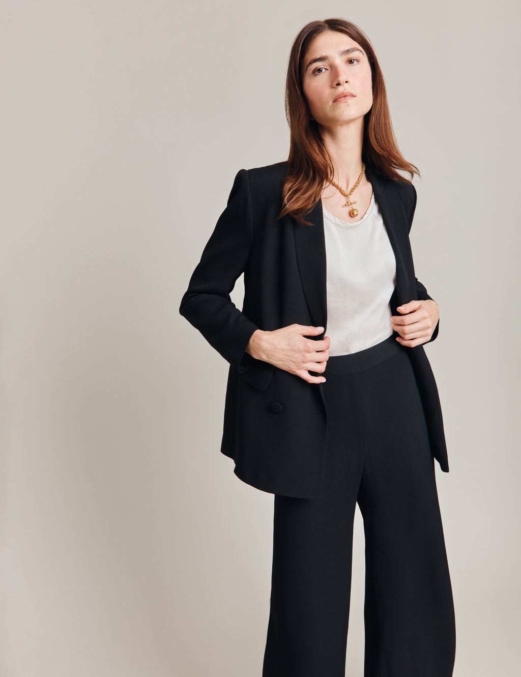 Side Zip Wide Leg Trousers Ghost M S