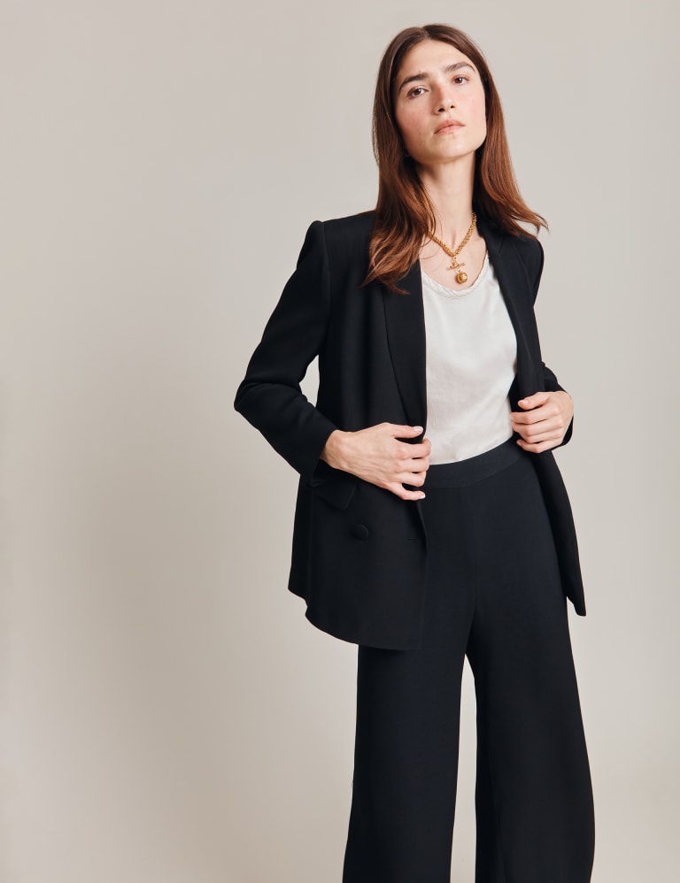 Black trousers side zip hot sale