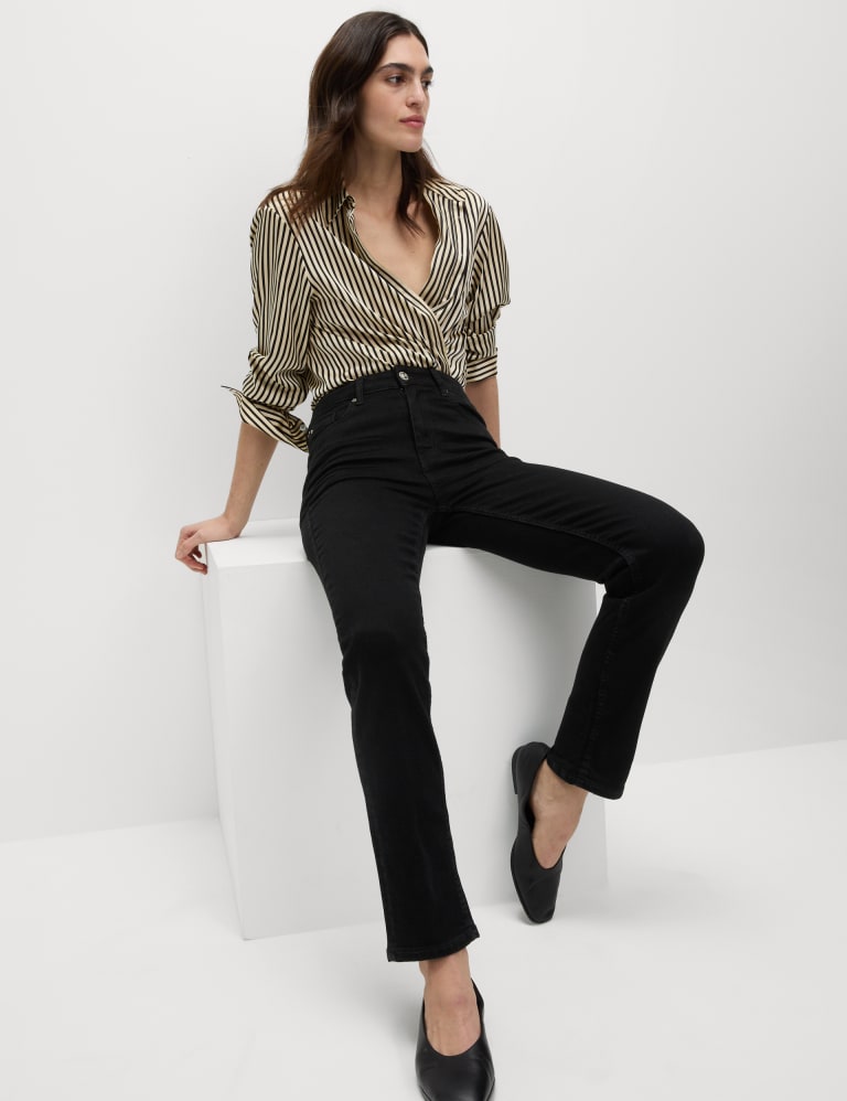 Straight-Leg High-Rise Pants, The Modern Stretch, Regular