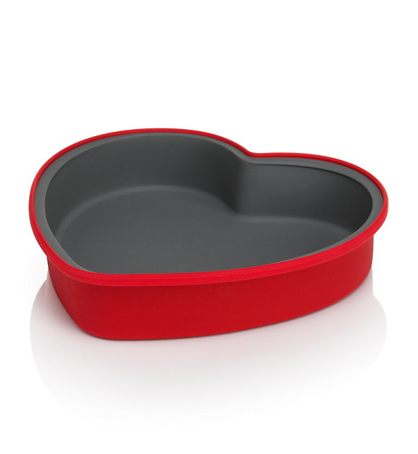 Silicone 2 Tone Heart Cake Mould Image 1 of 1