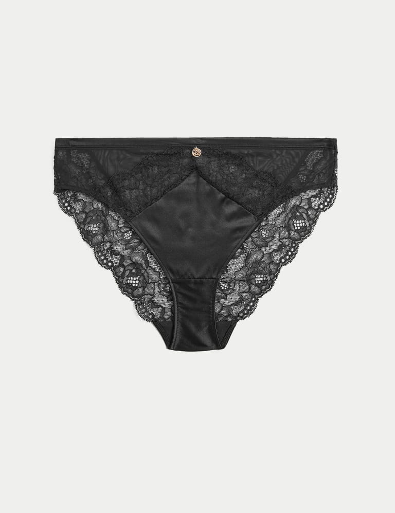 Silk & Lace High Leg Knickers 2 of 5