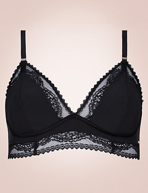 Silk & Lace Non-Padded Bralet A-D Image 2 of 6