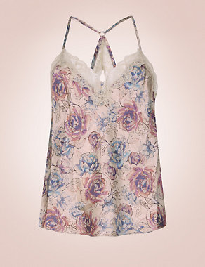 Silk & Lace Print Swing Camisole Image 2 of 5
