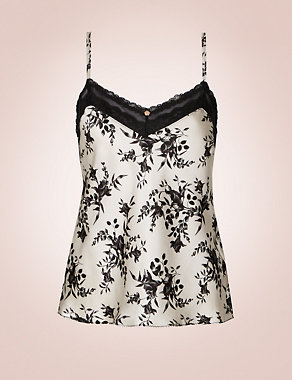 Silk & Lace Printed Camisole Image 2 of 5